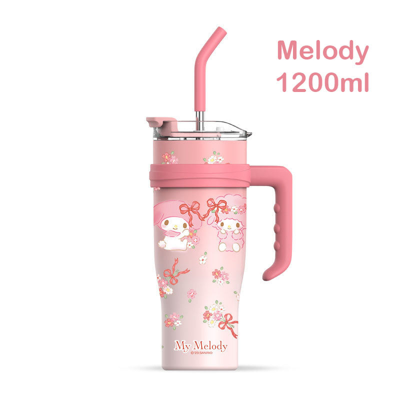 Termo Big Mac Ice Cup, Termo de agua de gran capacidad y alto valor con asa para mantener el calor taza para Auto genial Anime