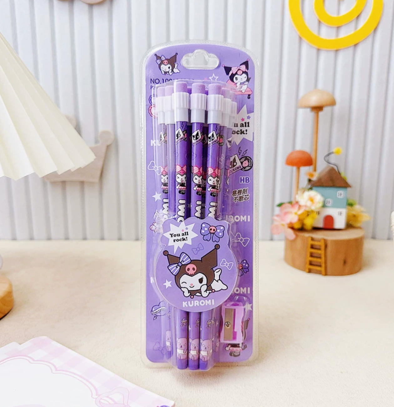 Set de 12 Lápices de Madera con Personajes Animados