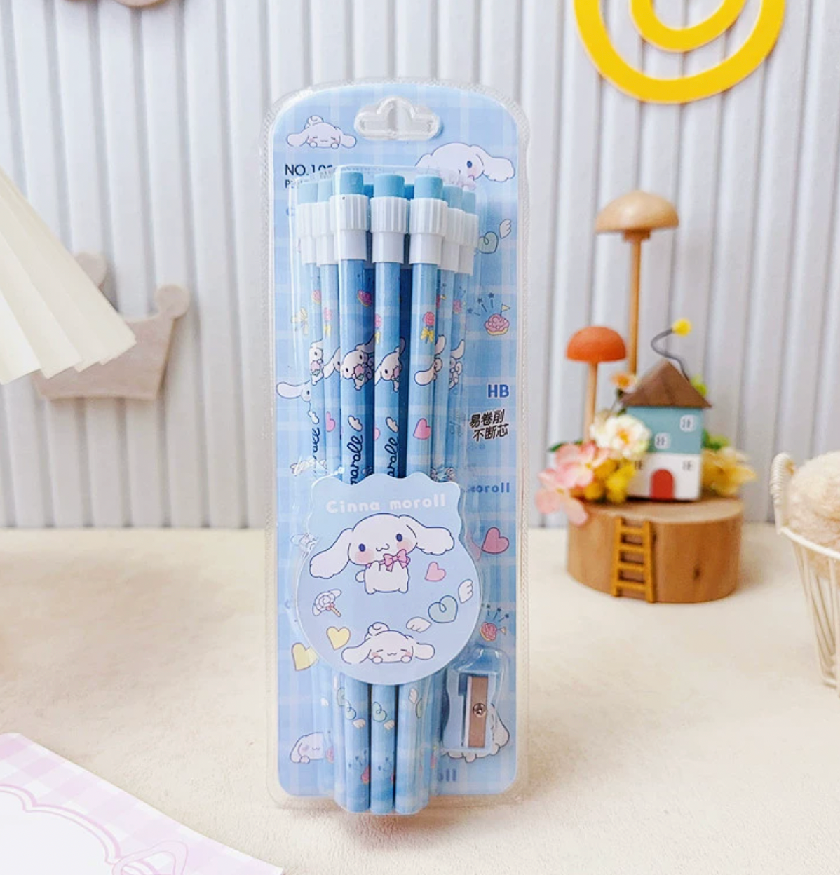 Set de 12 Lápices de Madera con Personajes Animados