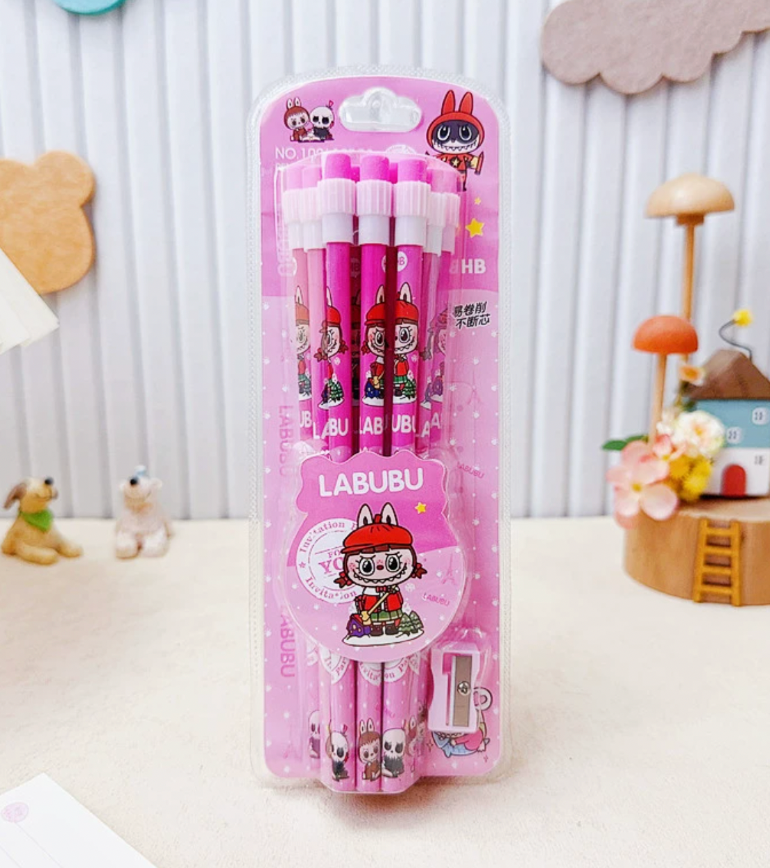 Set de 12 Lápices de Madera con Personajes Animados