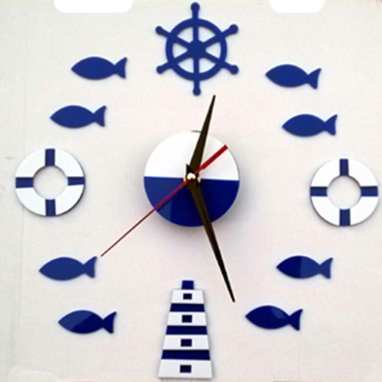 Reloj De Pared DIY Oceano Barco