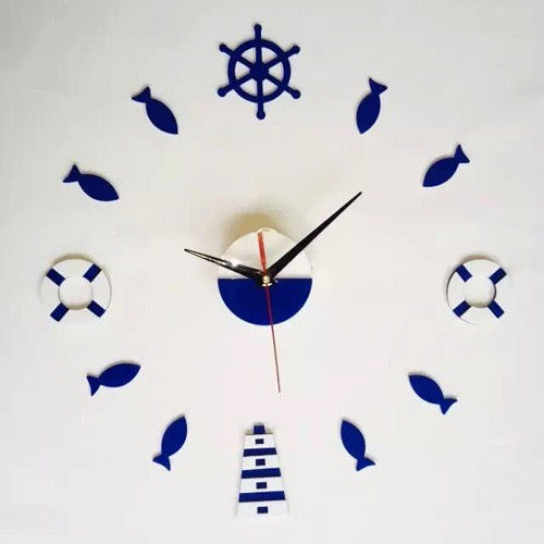 Reloj De Pared DIY Oceano Barco