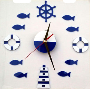 Reloj De Pared DIY Oceano Barco