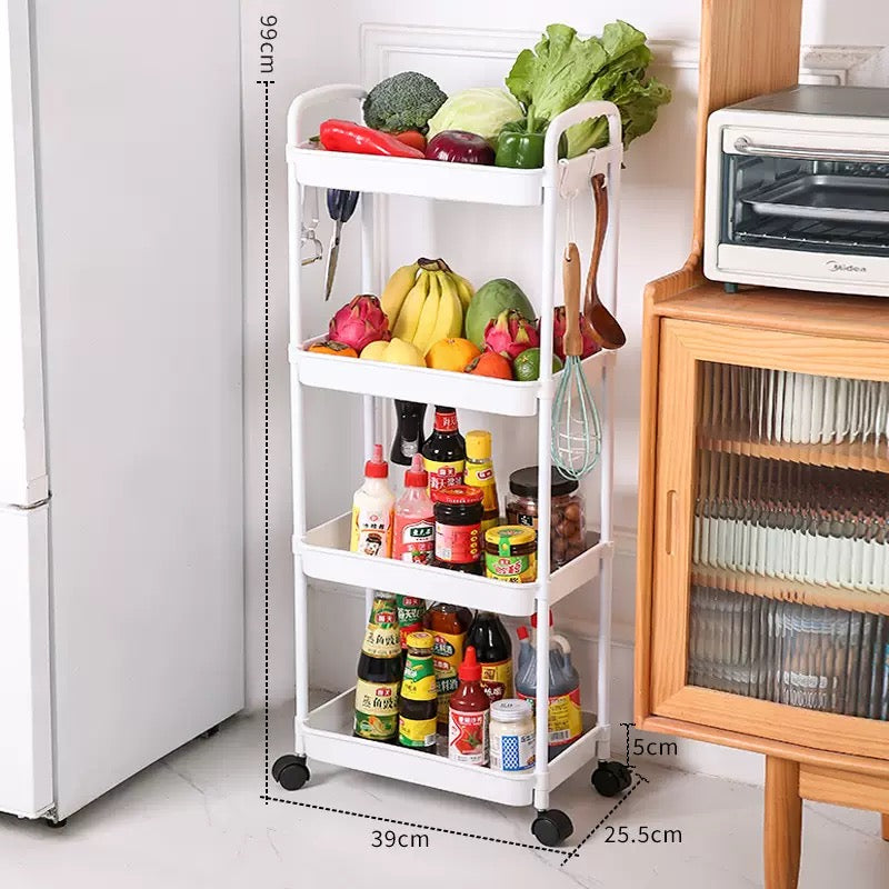 Carrito de Almacenamiento con Ruedas – 4 Pisos