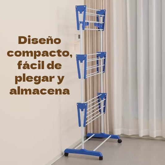 Tendedero Vertical de 3 Niveles – Ahorra Espacio