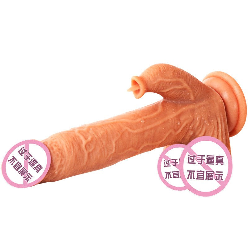 Dildo con lengua Inteligente Estirable y Control de Calentar