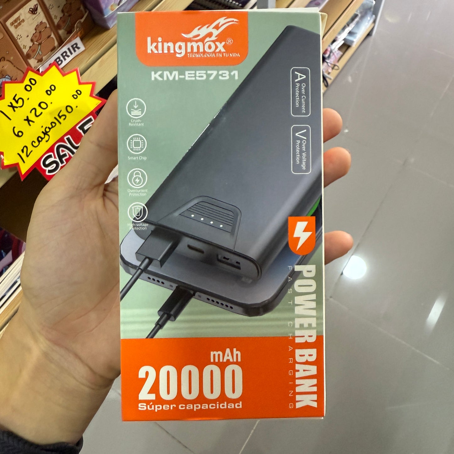 Bateria portatil 20mil mAh
