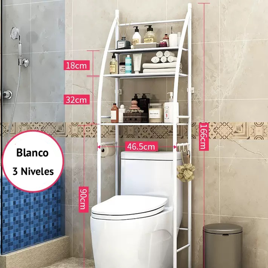 Estantería de Baño Sobre Inodoro de 3 Niveles