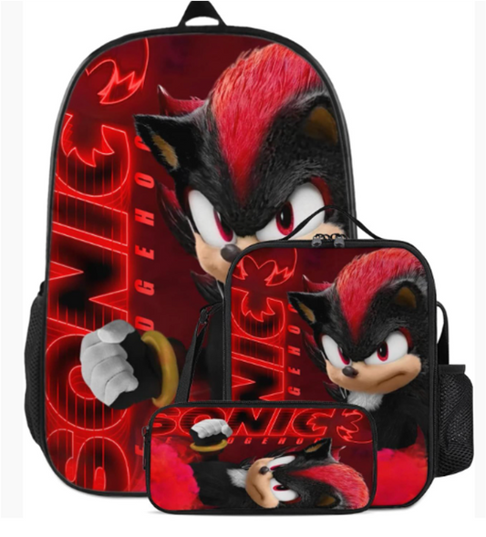 Set/3piezas de piezas de Mochila Sonic