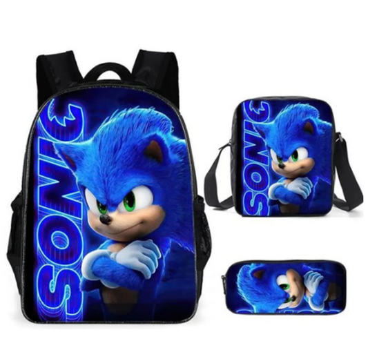 Set/3piezas de piezas de Mochila Sonic