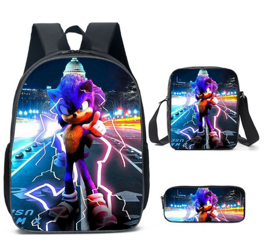 Set/3piezas de piezas de Mochila Sonic