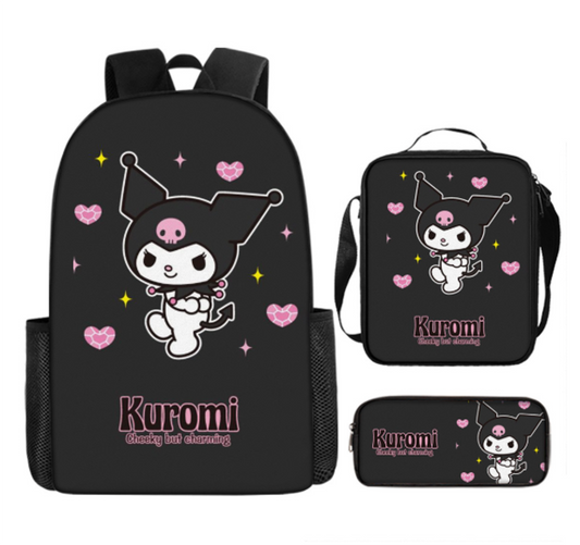 Set/3piezas de piezas de Mochila Kuromi