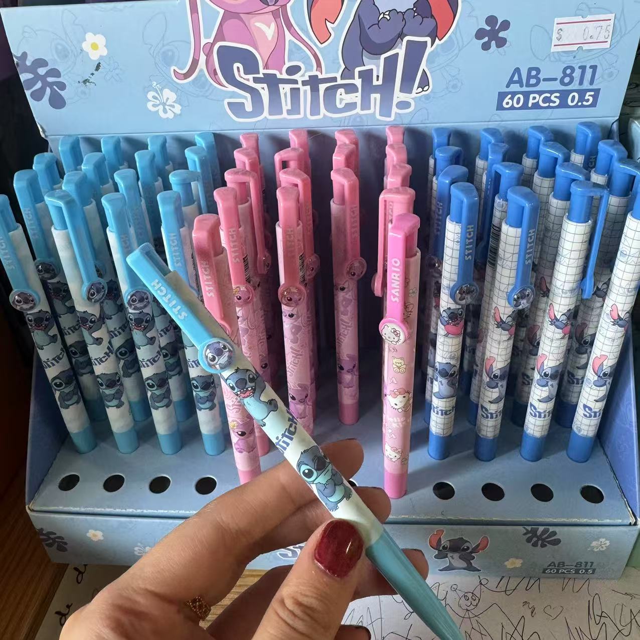 Boligrafo Pluma de Sitich y Kuromi Tinta Azul