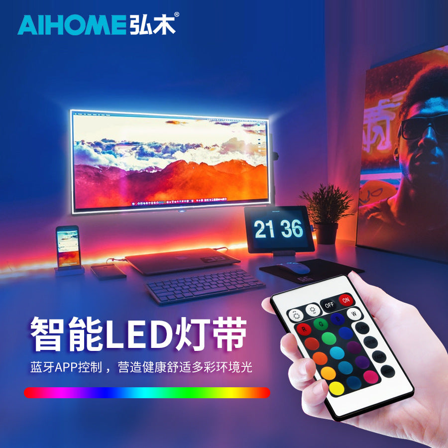 Luz LED de 5 Metros con Control Remoto y Conexión Bluetooth