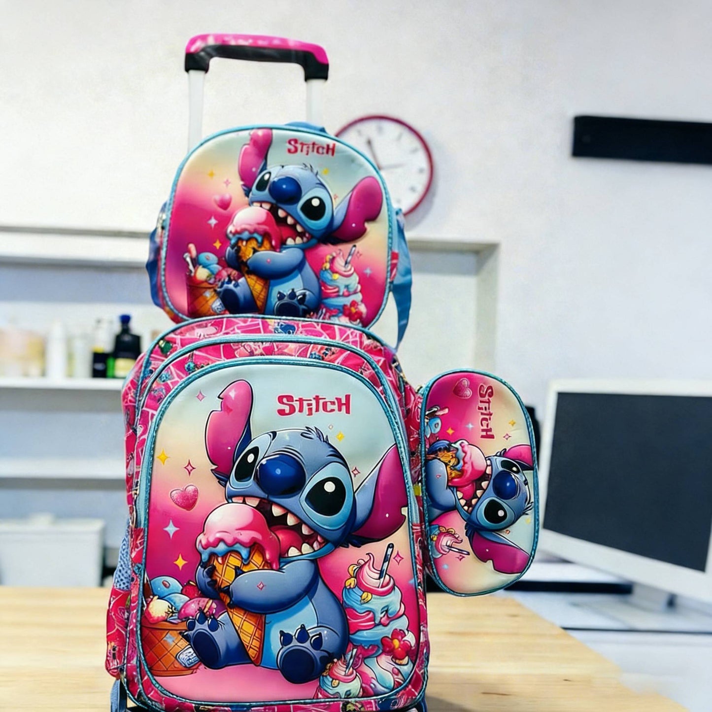 Set/3piezas de piezas de Mochila con Ruedas
