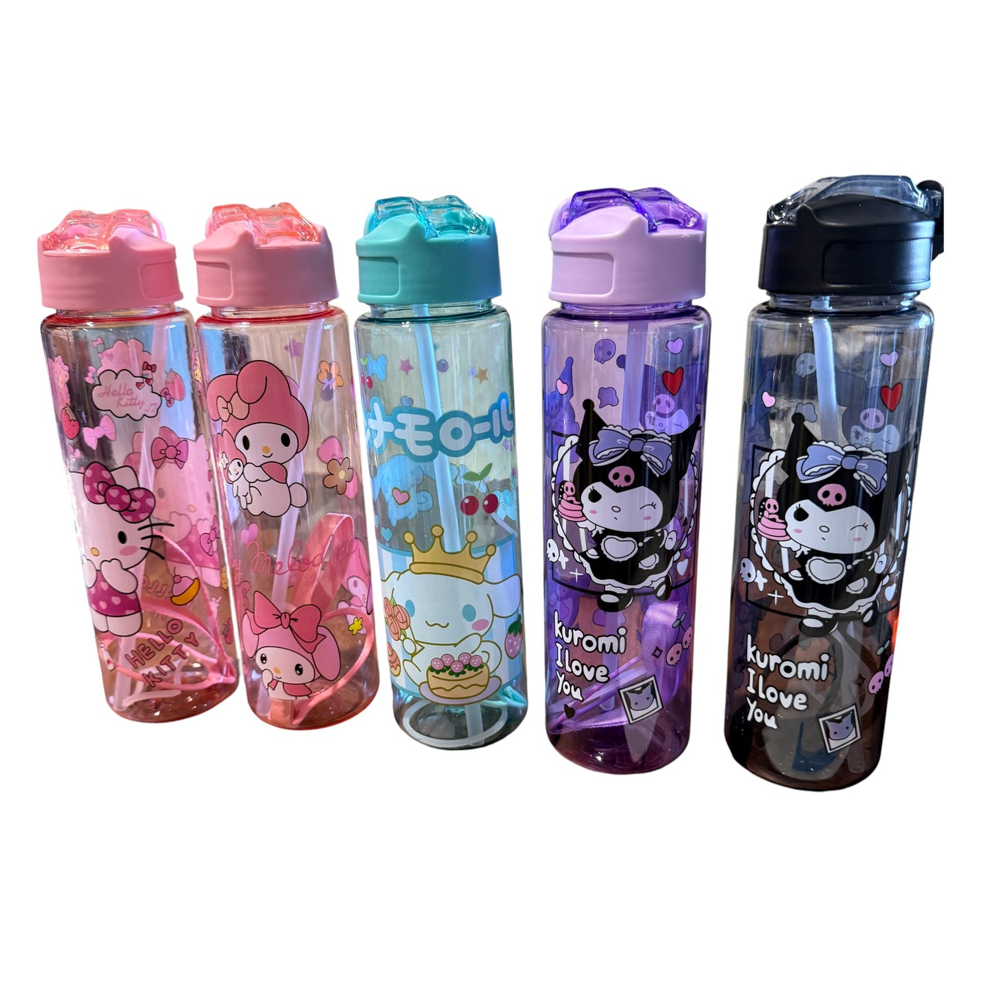 Botellas de Agua con Diseños de Sanrio - Hello Kitty, Kuromi y más Anime