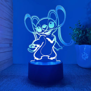 Lampara de LUZ LED 3D Con Control Anime