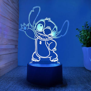 Lampara de LUZ LED 3D Con Control Anime