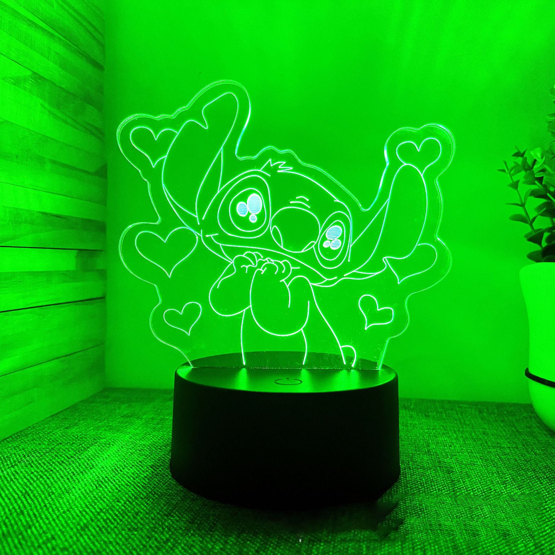 Lampara de LUZ LED 3D Con Control Anime