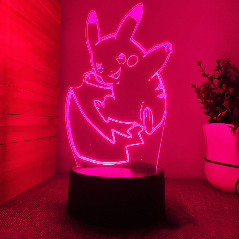 Lampara de LUZ LED 3D Con Control Anime