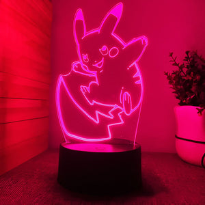 Lampara de LUZ LED 3D Con Control Anime