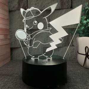 Lampara de LUZ LED 3D Con Control Anime