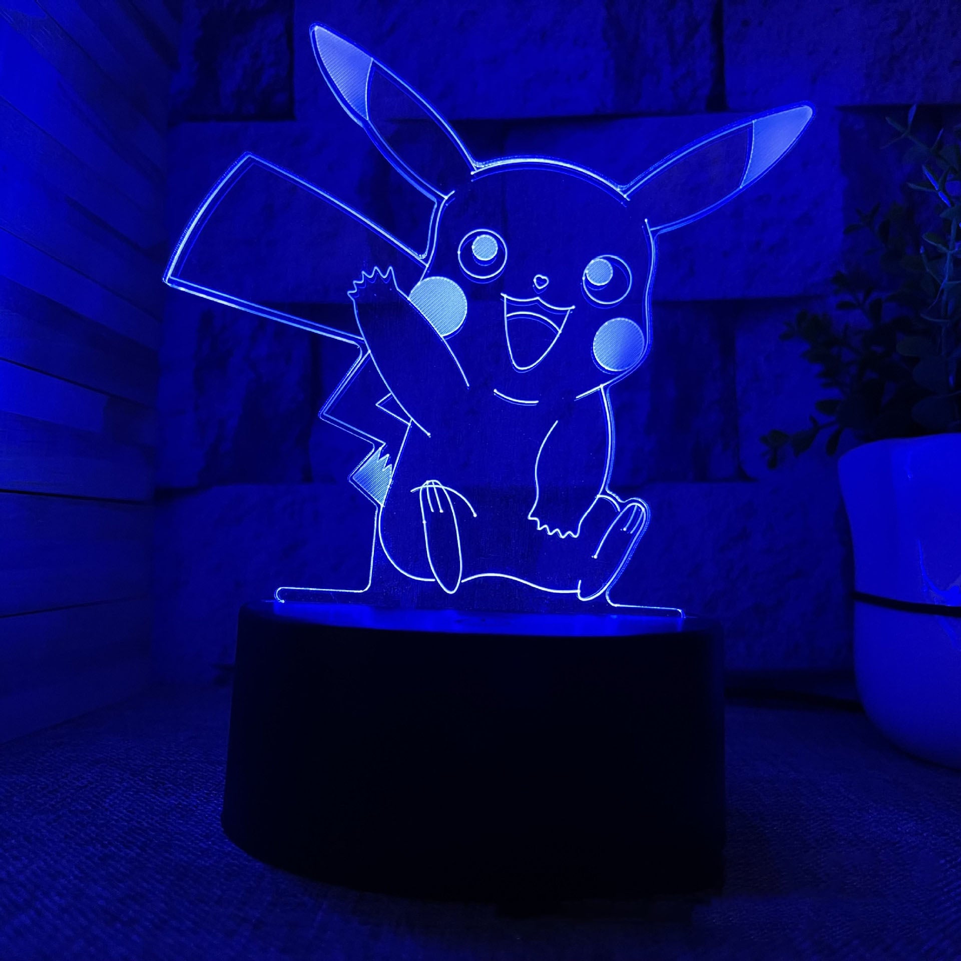 Lampara de LUZ LED 3D Con Control Anime