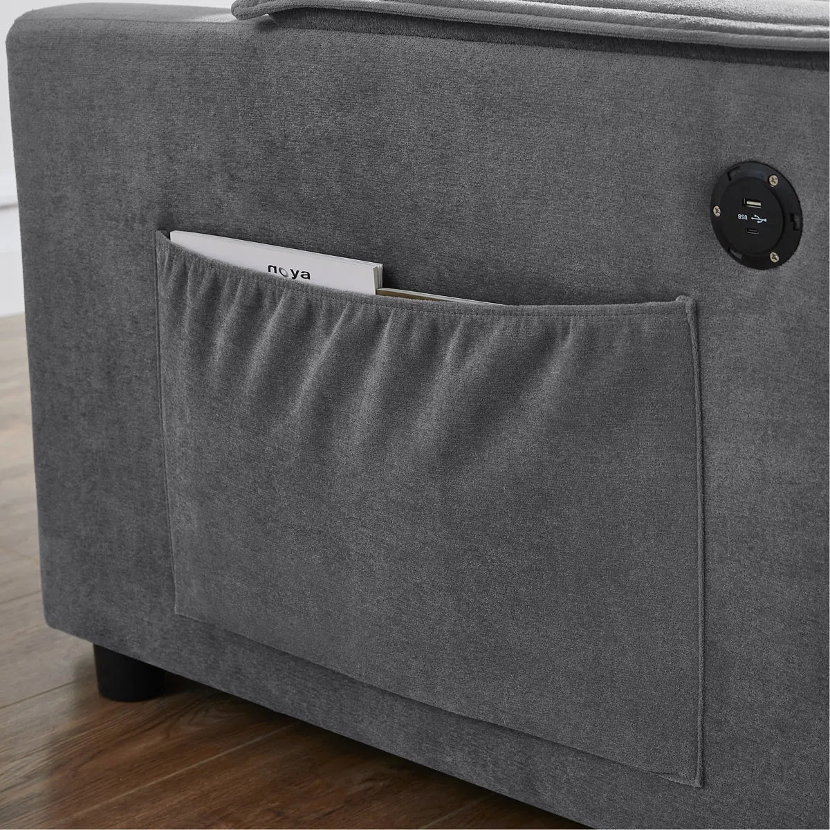 Moderno sofá cama convertible de tela con respaldo ajustable, sofá de 2 plazas con cama extraíble y 2 almohadas lumbares para salas de estar y apartamentos pequeños