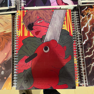 Cuaderno Raya Ancha de Chainsaw Man de Anime