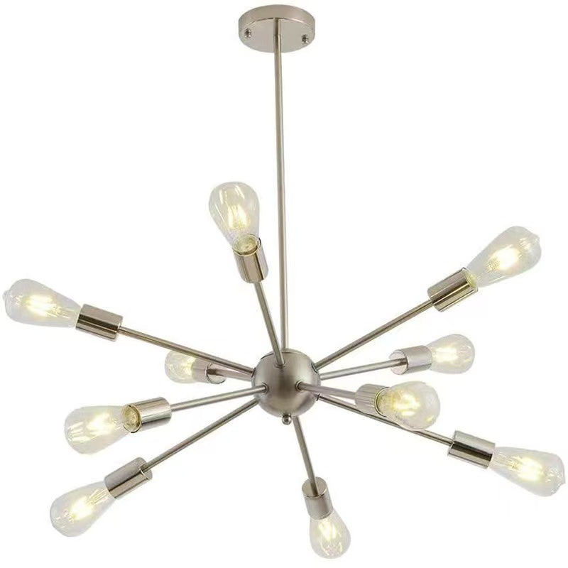 Lampara de Araña para Techo 3006- 10 SN Plateado