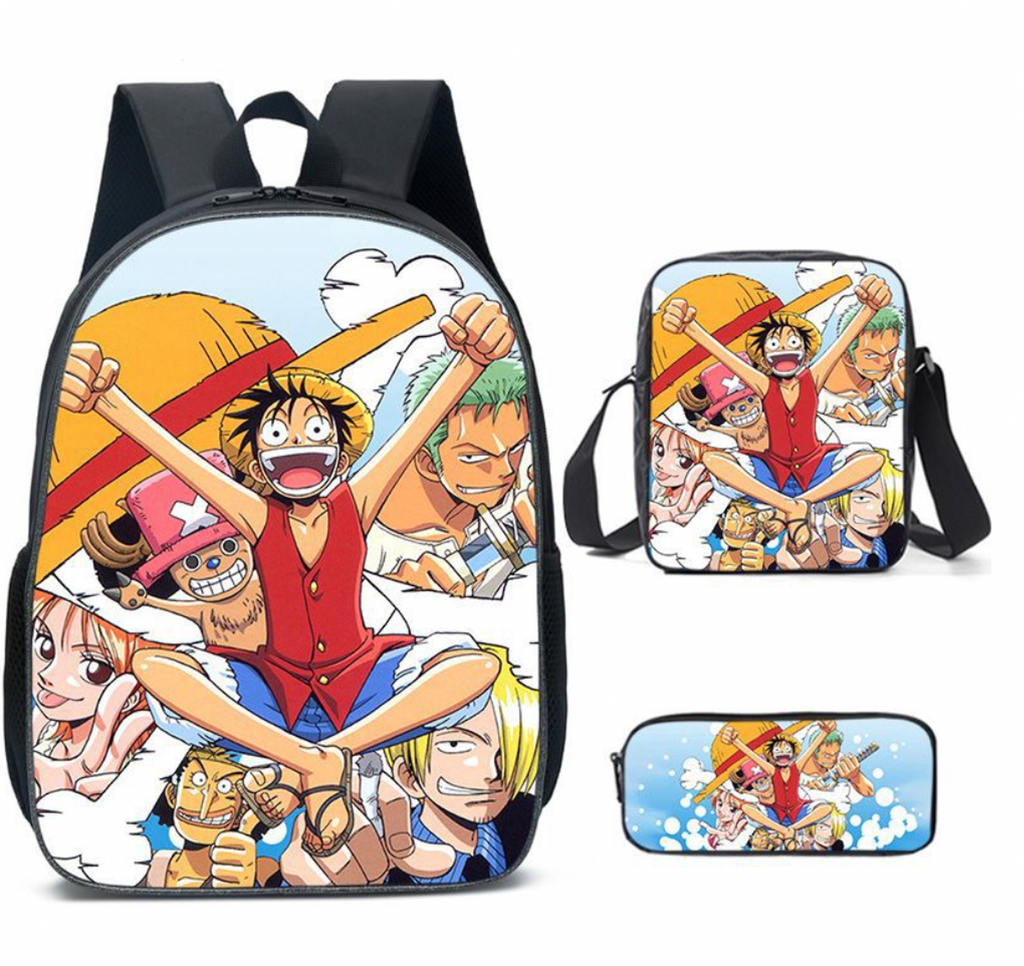 Set/3piezas de piezas de Mochila One Piece Anime