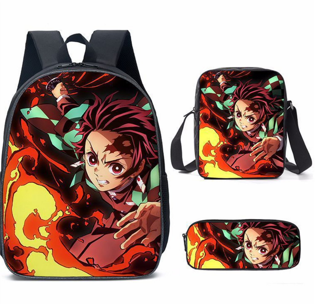 Set/3piezas de piezas de Mochila Tanjiro Anime