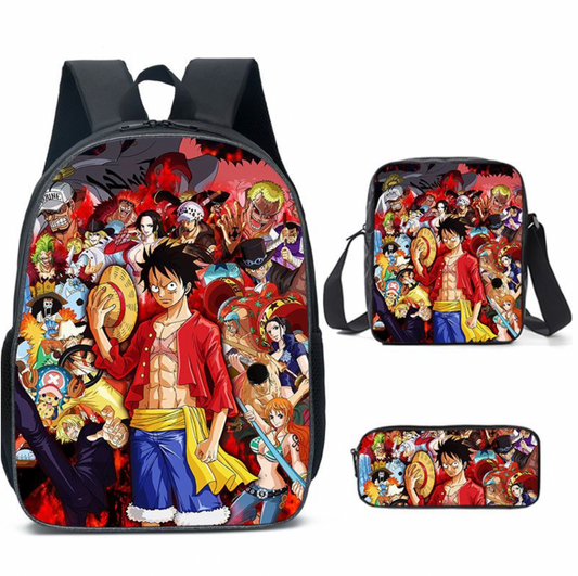Set/3piezas de piezas de Mochila One Piece Anime