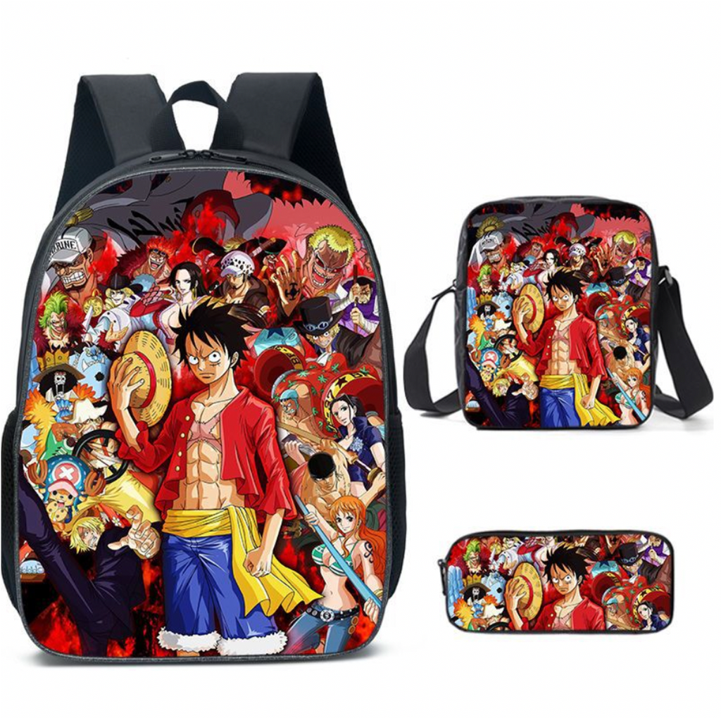 Set/3piezas de piezas de Mochila One Piece Anime