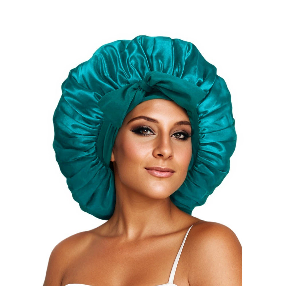 Gorro de Satén Nocturno para Dormir | Suave, Elástico, Ajustable, Protección de Cabello
