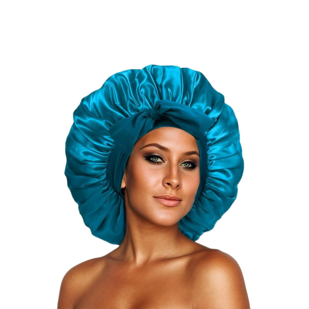 Gorro de Satén Nocturno para Dormir | Suave, Elástico, Ajustable, Protección de Cabello