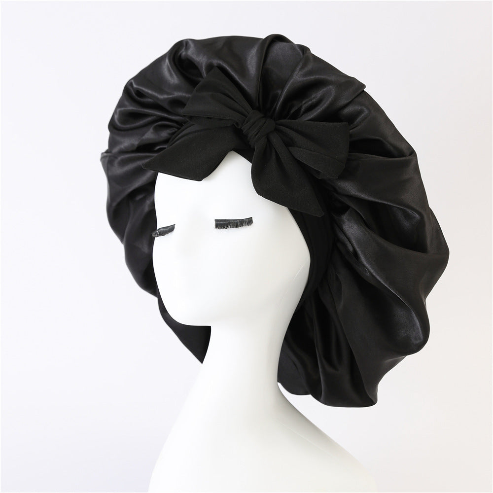 Gorro de Satén Nocturno para Dormir | Suave, Elástico, Ajustable, Protección de Cabello