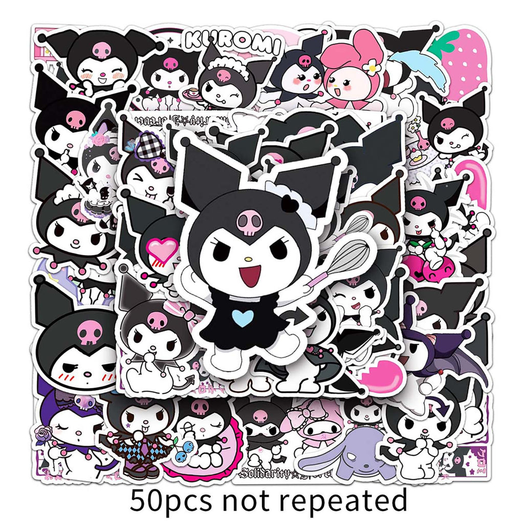 50 Stickers con pega de Sanrio Kurome Anime