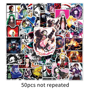 50 Sticker Con Pega de Demon Slayer Anime