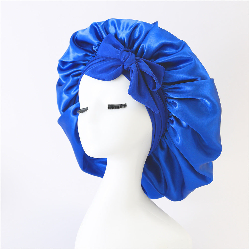 Gorro de Satén Nocturno para Dormir | Suave, Elástico, Ajustable, Protección de Cabello
