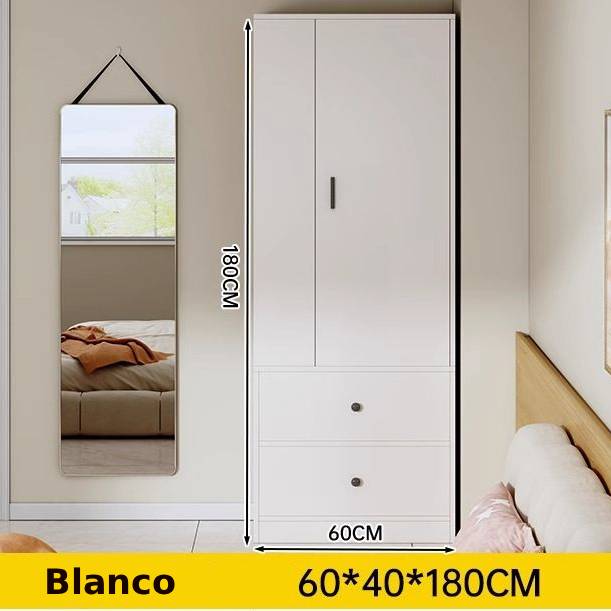 Armario Blanco con 2 Cajones