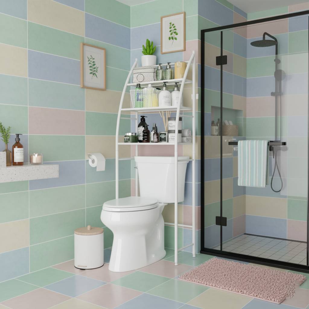 Estantería de Baño Sobre Inodoro de 3 Niveles