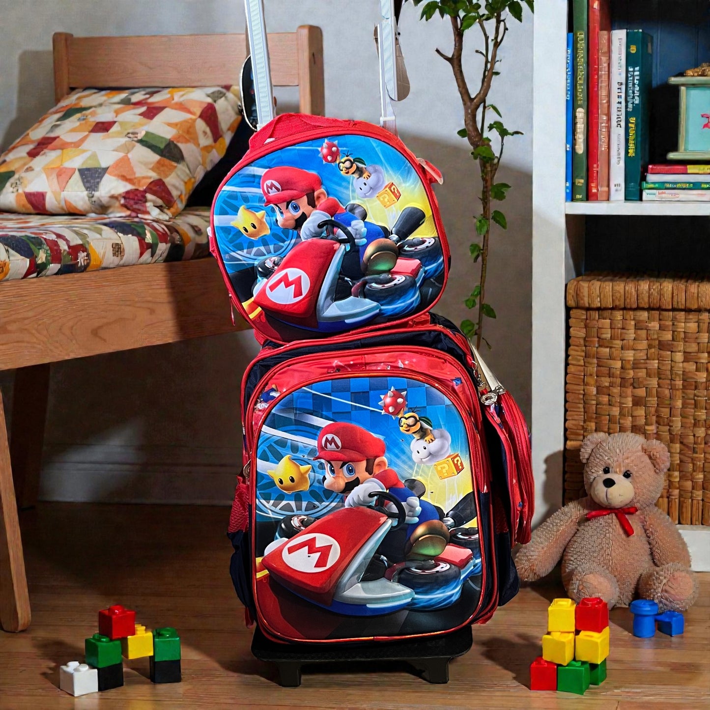 Set/3piezas de  piezas de Mochila con Ruedas